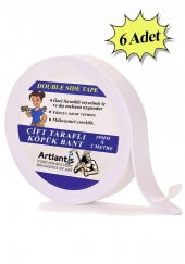 Çift Taraflı Bant Köpük Bant 19mm x 2mt 6 Adet Çerçeve Tablo Halı Yapıştırma Bandı İç Ve Dış Mekan Süper Güçlü Köpük Bant - 1