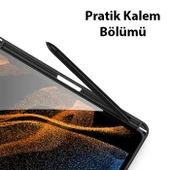 Polham Samsung Galaxy Tab S8 Plus (X800-X806) Tablet Kılıfı,Kalem Yerli Standlı Manyetik Uyku Modlu - 9