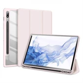 Polham Samsung Galaxy Tab S7 FE (T730-T736B) Tablet Kılıfı,Kalem Yerli Standlı Manyetik Uyku Modlu - 11