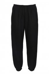 Basic Rahat Lastikli Bel Paca Klasik Mix Geniş Jogger Eşofman Altı Cepli Siyah 5013_20150 - 3