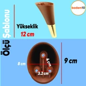 Clara Mobilya Kanepe Sehpa Tv Ünitesi Baza Koltuk Ayağı Kahverengi Gold Renk 12 Cm Ayakları thumbnail 4