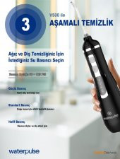 WaterPulse WP-V500-B Water Flosser Taşınabilir, Şarjlı, Masajlı, Diş/Protez Bakım ve Ağız Duşu - 4