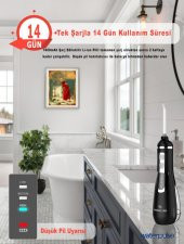 WaterPulse WP-V500-B Water Flosser Taşınabilir, Şarjlı, Masajlı, Diş/Protez Bakım ve Ağız Duşu - 5