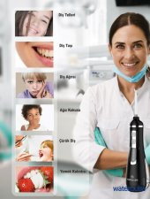 WaterPulse WP-V500-B Water Flosser Taşınabilir, Şarjlı, Masajlı, Diş/Protez Bakım ve Ağız Duşu - 6