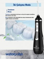 WaterPulse WP-V500-B Water Flosser Taşınabilir, Şarjlı, Masajlı, Diş/Protez Bakım ve Ağız Duşu - 7
