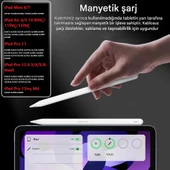 Apple iPad Air 4/5. Nesil 10.9 Palm-Rejection Wireless Şarj Eğim Hassasiyeti Dokunmatik Çizim Kalemi Pencil 2.Nesil - 3