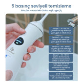 NPO Nicefeel FC1596 Taşınabilir,Şarjlı,Masajlı,Diş Teli/Protez Bakım Profesyonel Ağız Duşu-Beyaz - 3