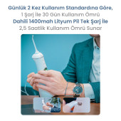 NPO Nicefeel FC1596 Taşınabilir,Şarjlı,Masajlı,Diş Teli/Protez Bakım Profesyonel Ağız Duşu-Beyaz - 6