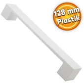 Cemre 128 Mm (SERT PLASTİK) Beyaz Mobilya Çekmece Mutfak Dolap Dolabı Kulpu Kulbu Kulpları - 1