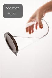 Lav duo saklama kabı 6 lı - cam kavanoz erzak saklama kabı seti takımı gri 1400 ml. - 4