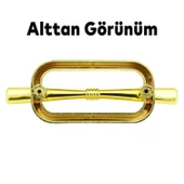Küçük Zümre Mobilya Çekmece Mutfak Dolap Dolabı Kulpu Kulbu (96 MM-9.6 CM) Gold Sert Plastik Kulp - 5
