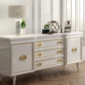 Küçük Zümre Mobilya Çekmece Mutfak Dolap Dolabı Kulpu Kulbu (96 MM-9.6 CM) Gold Sert Plastik Kulp - 4