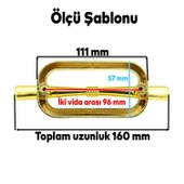 Küçük Zümre Mobilya Çekmece Mutfak Dolap Dolabı Kulpu Kulbu (96 MM-9.6 CM) Gold Sert Plastik Kulp - 2