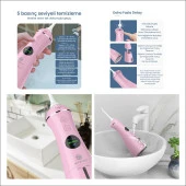 NPO Nicefeel FC1596 Taşınabilir,Şarjlı,Masajlı,Diş Teli/Protez Bakım Profesyonel Ağız Duşu-Pembe - 5