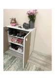 IRMAK DÜNYASI Cordoba Ayakkabılık Çok Amaçlı Dolap 2 Kapaklı 3 Raflı Mutfak Hol Banyo Balkon Ofis - 2