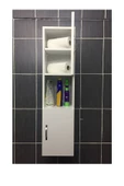 IRMAK DÜNYASI 2 Kapaklı Bölmeli Banyo Asma Boy Dolabı 2 Kapılı Çok Amaçlı Duvara Monteli Dolap - 2