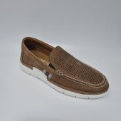 Komcero Dr.Jells Bağsız Lazer Delik Baskılı Hakiki Deri Casual-Loafer Günlük Ayakkabı Y0231-E197 - 2