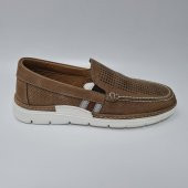 Komcero Dr.Jells Bağsız Lazer Delik Baskılı Hakiki Deri Casual-Loafer Günlük Ayakkabı Y0231-E197 - 3
