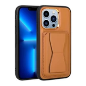 Apple iPhone 12 Pro Max Kılıf ​Pu Deri Kartlıklı Standlı Kapak - 5