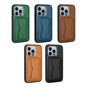 Apple iPhone 12 Pro Max Kılıf ​Pu Deri Kartlıklı Standlı Kapak - 9