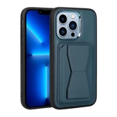 Apple iPhone 12 Pro Max Kılıf ​Pu Deri Kartlıklı Standlı Kapak - 10