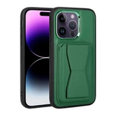 Apple iPhone 14 Pro Kılıf ​Pu Deri Kartlıklı Standlı Kapak - 12