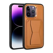 Apple iPhone 14 Pro Kılıf ​Pu Deri Kartlıklı Standlı Kapak - 1