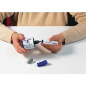 EDDİNG TAHTA KALEM MÜREKKEBİ MAVİ 100MM - 3