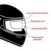Raleri Pinlock Üniversal Kask Buğu Önleyici Standart Boy (Buğu Camı) - 3