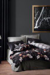 Masculine Çift Kişilik Nevresim Takımı Alanis Gri - 1