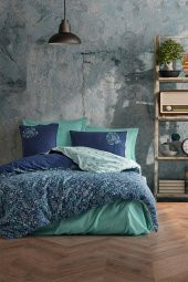 Masculine Çift Kişilik Nevresim Takımı Cadee Mint thumbnail 1