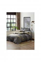 Leonardo - Gri Masculine Çift Kişilik Nevresim Takımı - 1