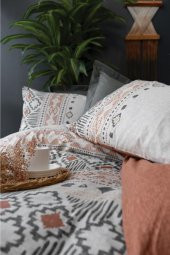 Etnich Nevresim Takımı Çift Kişilik Vita Mint thumbnail 2