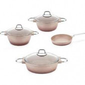 Falez Pro-cast 7 Parça Granit Döküm Tencere Seti Karamel - 1