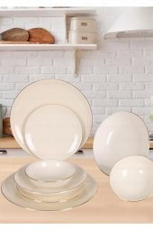 Nehir  24 Parça  Beyaz Yemek Takımı - 1