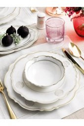 Pierre Cardin  Arlene Gold Desenli 60 Parça 12 Kişilik Yemek Takımı - 1