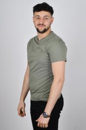 Cazador 22YCEEO04623 Erkek Haki Biskilet Yaka T-shirt - 2