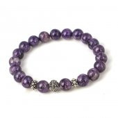 925 Ayar Gümüş Ametist Taşlı Erkek Bilekliği - 1