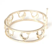 925 Ayar Gümüş Kare Şarnelli Yunuslu Bilezik thumbnail 3