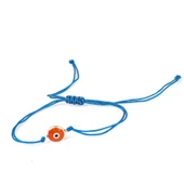 925 Ayar Gümüş Çerçeveli Nazar Boncuk İpli Bileklik thumbnail 2