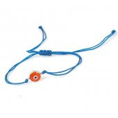 925 Ayar Gümüş Çerçeveli Nazar Boncuk İpli Bileklik - 3