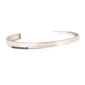 925 Ayar Gümüş Çiftli Astar Beyaz Renk Tel Bilezik thumbnail 4