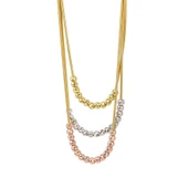 925 Ayar Gümüş Üç Sıra Dorika Toplu Kolye thumbnail 2