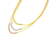 925 Ayar Gümüş Üç Sıra Dorika Toplu Kolye thumbnail 4