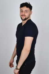 Cazador 23YCEEO04618 Erkek Lacivert Bisiklet Yaka T-Shirt - 2