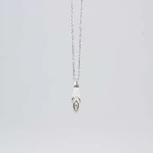 925 Ayar Gümüş Göz Model Tektaşlı Kolye thumbnail 3