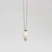 925 Ayar Gümüş Göz Model Tektaşlı Kolye thumbnail 2