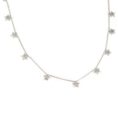 925 Ayar Gümüş 13 Yıldızlı Kolye thumbnail 3