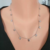 925 Ayar Gümüş 13 Yıldızlı Kolye thumbnail 1