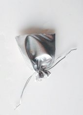 10 Adet Gümüş Silver Bez Kına Düğün Mevlüt Sünnet Hediye Kesesi Kese Çanta - 3